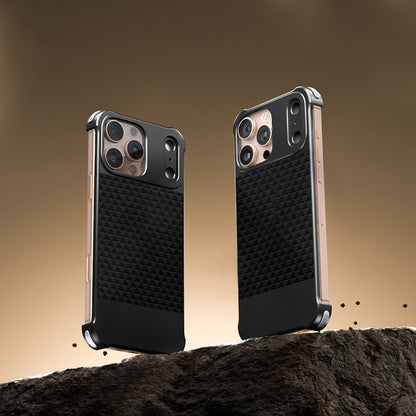 Armor King Bezel-less Leatherette Back Air Cushion MagSafe Metal Case Cover