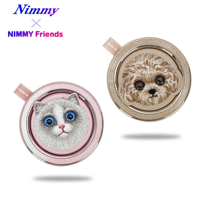 Nimmy Big Eyes Cute Pets 3D Embroidery Magnetic Bracket Phone Holder