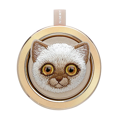 Nimmy Big Eyes Cute Pets 3D Embroidery Magnetic Bracket Phone Holder