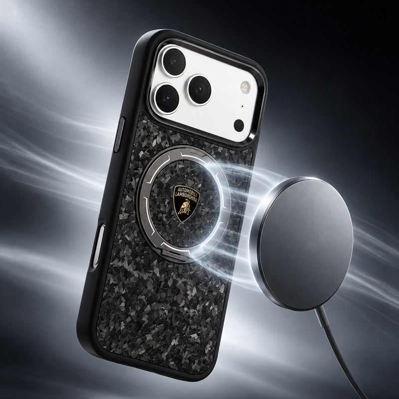 Lamborghini MagSafe 360° Stand Forged Carbon Fiber Phone Case