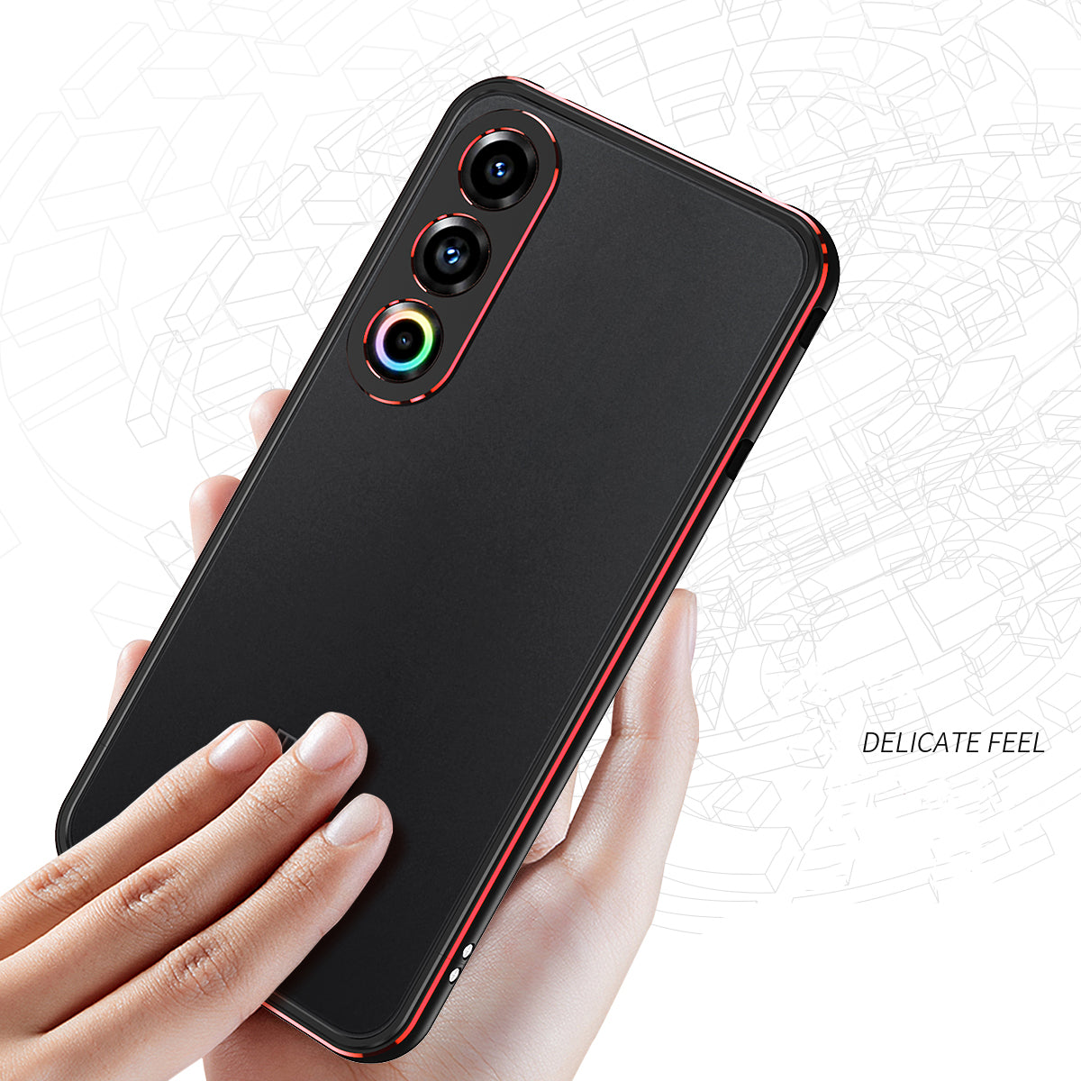 iy Aurora Sword Lens Protector Bicolor Aluminum Bumper Case for Meizu 21