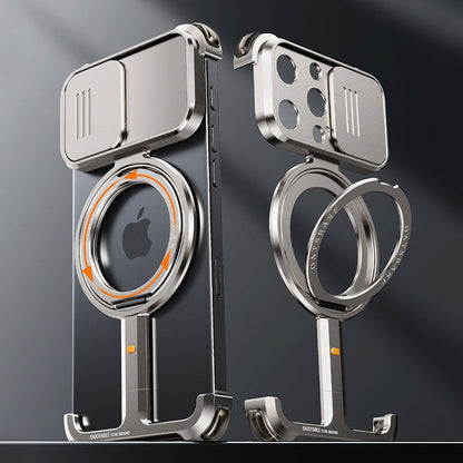 Oatsbasf Hidden π MagSafe Pivot Ring Stand Air Cushion Metal Case Cover