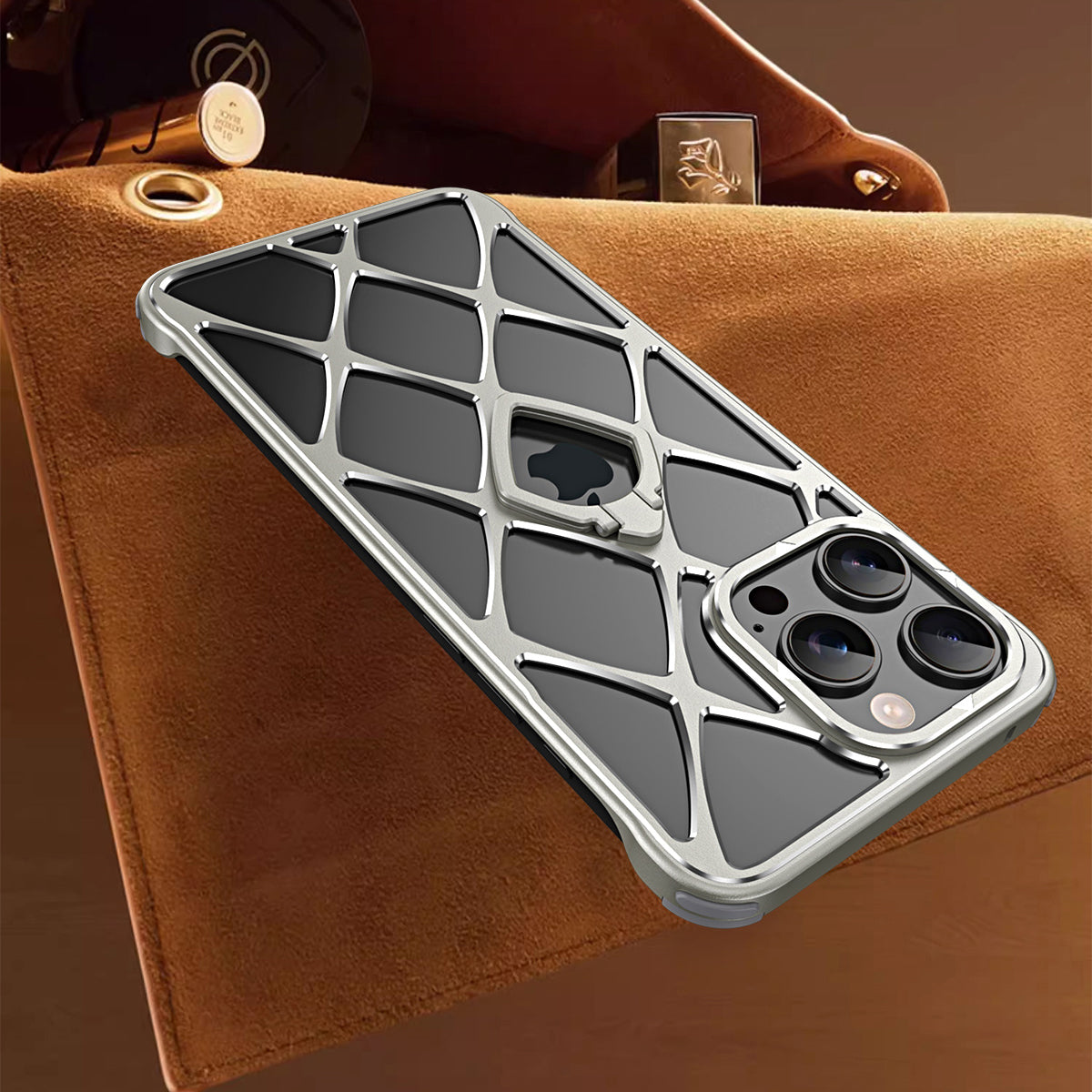 Armor King Star Check Heat Dissipation Invisible Bracket Aluminum Alloy Metal Case Cover