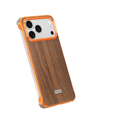 Armor King MagSafe Walnut Wood Back Bezel-less Metal Case Cover