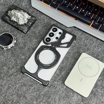 Armor King Trophy MagSafe Pivot Ring Stand Air Cushion Metal Case Cover