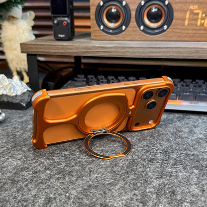 Armor King Trophy MagSafe Pivot Ring Stand Air Cushion Metal Case Cover