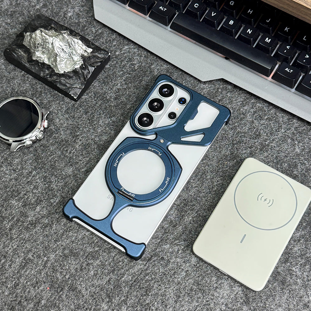 Armor King Trophy MagSafe Pivot Ring Stand Air Cushion Metal Case Cover