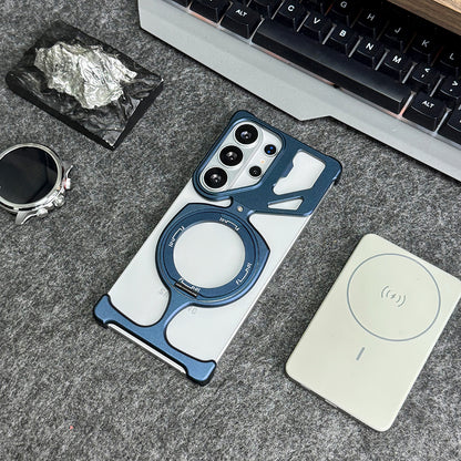 Armor King Trophy MagSafe Pivot Ring Stand Air Cushion Metal Case Cover