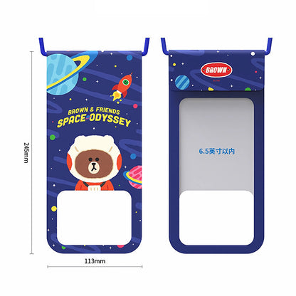 Line Friends Space Waterproof Pouch Dry Bag Smartphone Case