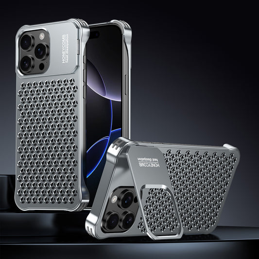 Armor King Lens Kickstand Heat Dissipation Metal Case Cover