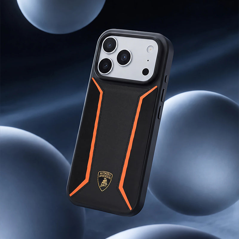 Lamborghini MagSafe Genuine Leather with Alcantara Phone Case - Revuelto D6