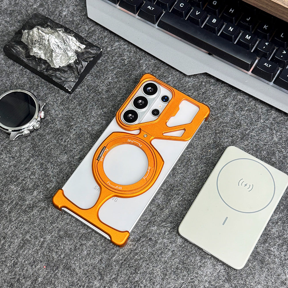 Armor King Trophy MagSafe Pivot Ring Stand Air Cushion Metal Case Cover