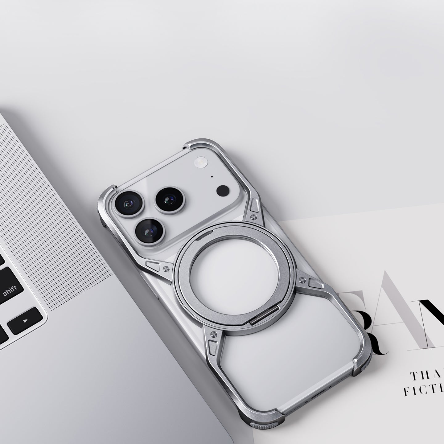 Armor King Alien X Frame MagSafe Pivot Ring Stand Air Cushion
