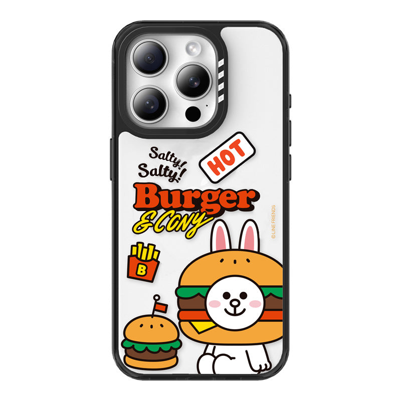 Line Friends Hot Burger MagSafe Black-edged Shockproof Case Cover – Armor King Case Line Friends Hot Burger MagSafe Black-edged Shockproof Case Cover – Armor King Case