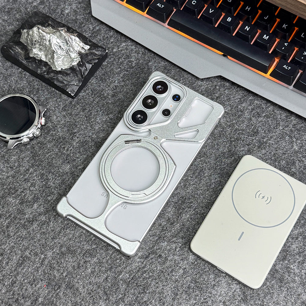 Armor King Trophy MagSafe Pivot Ring Stand Air Cushion Metal Case Cover