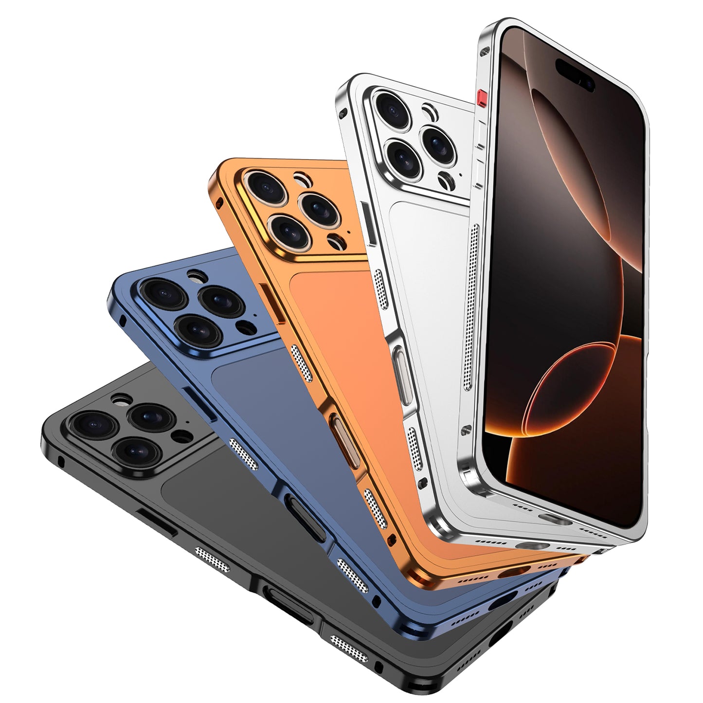 Armor King Supercar Lens Protector Heat Dissipation Metal Bumper Matte Backplate Case Cover