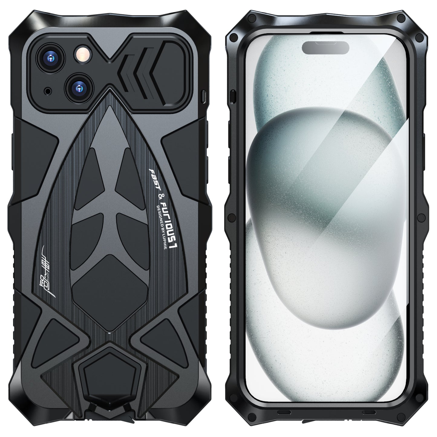 Luphie Roadster Sports Car Water-resistant Shockproof Heavy Duty Metal Case Cover