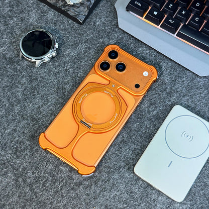 Armor King Trophy MagSafe Pivot Ring Stand Air Cushion Metal Case Cover