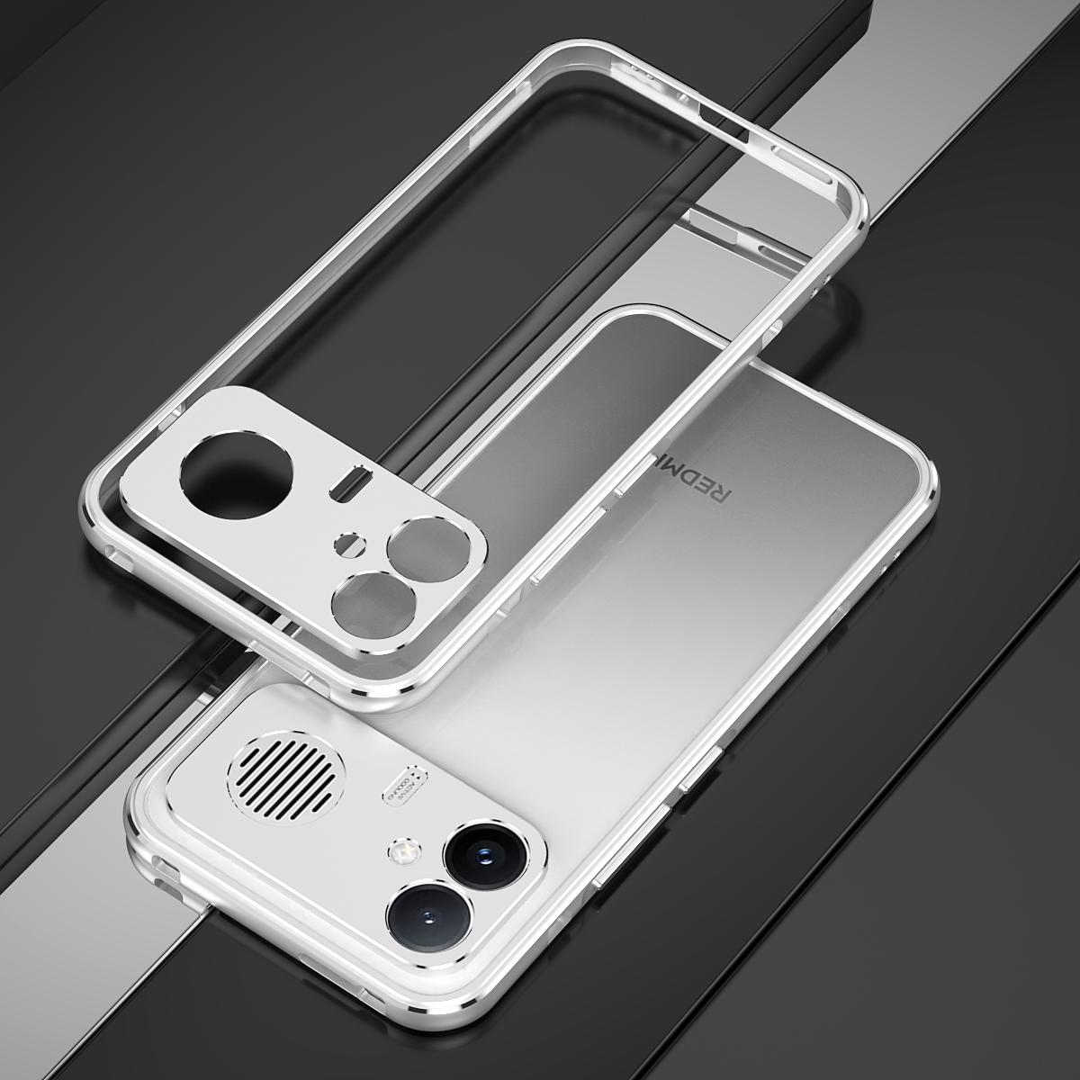 iy Aurora Sword Lens Protector Bicolor Aluminum Bumper Case for Xiaomi Redmi K90 / K80 / K70 series
