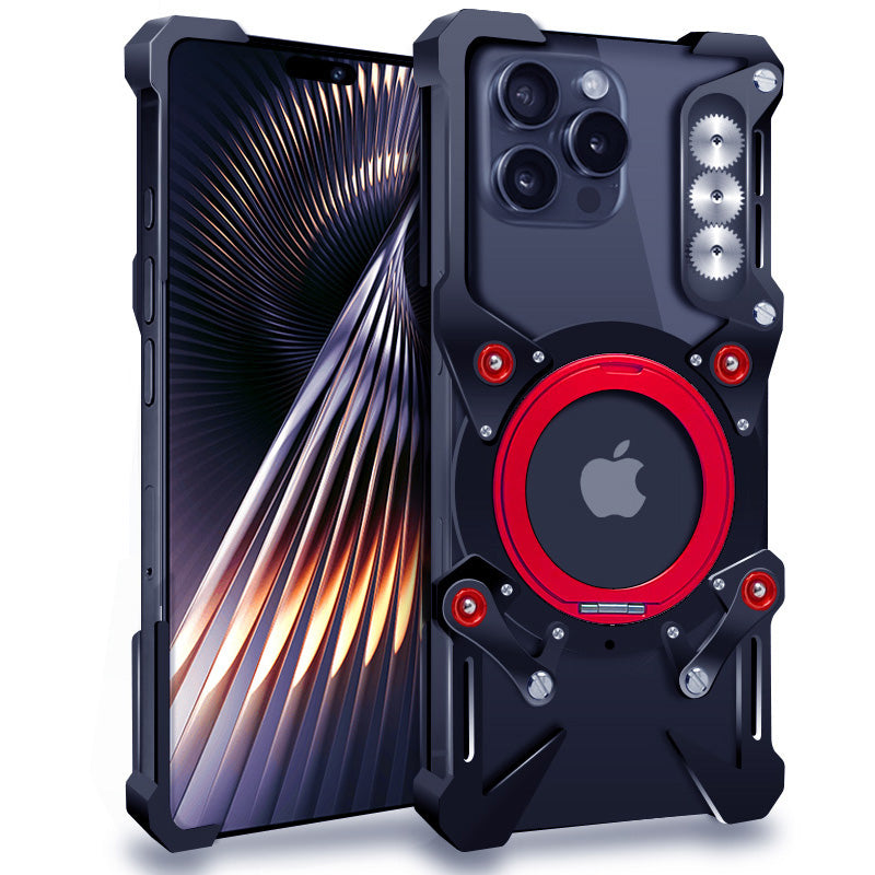 Simon MagSafe 360° Rotating Pivot Ring Stand Metal Case Cover