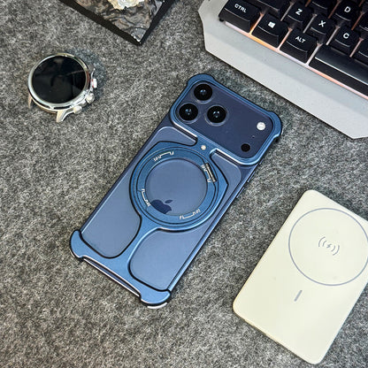 Armor King Trophy MagSafe Pivot Ring Stand Air Cushion Metal Case Cover