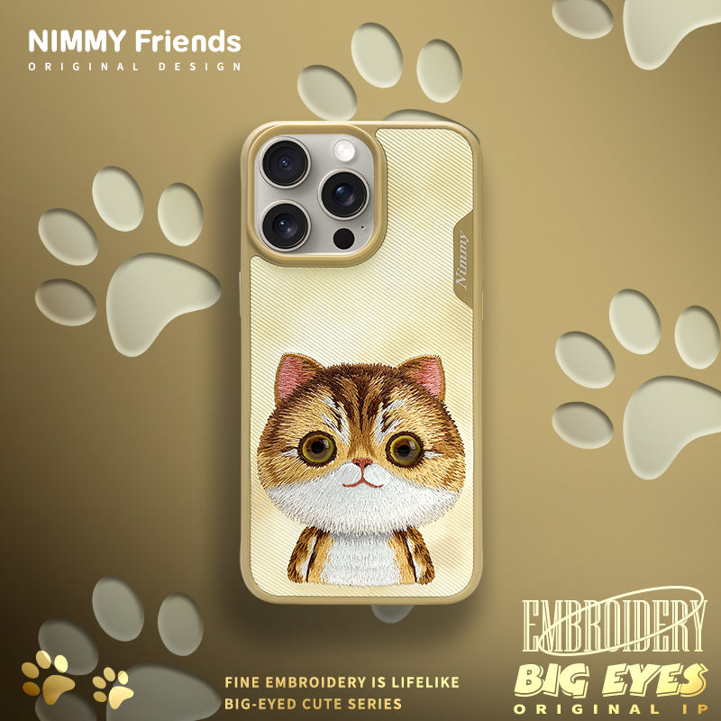 Nimmy Big Eyes Cute Pets Embroidery Case Cover