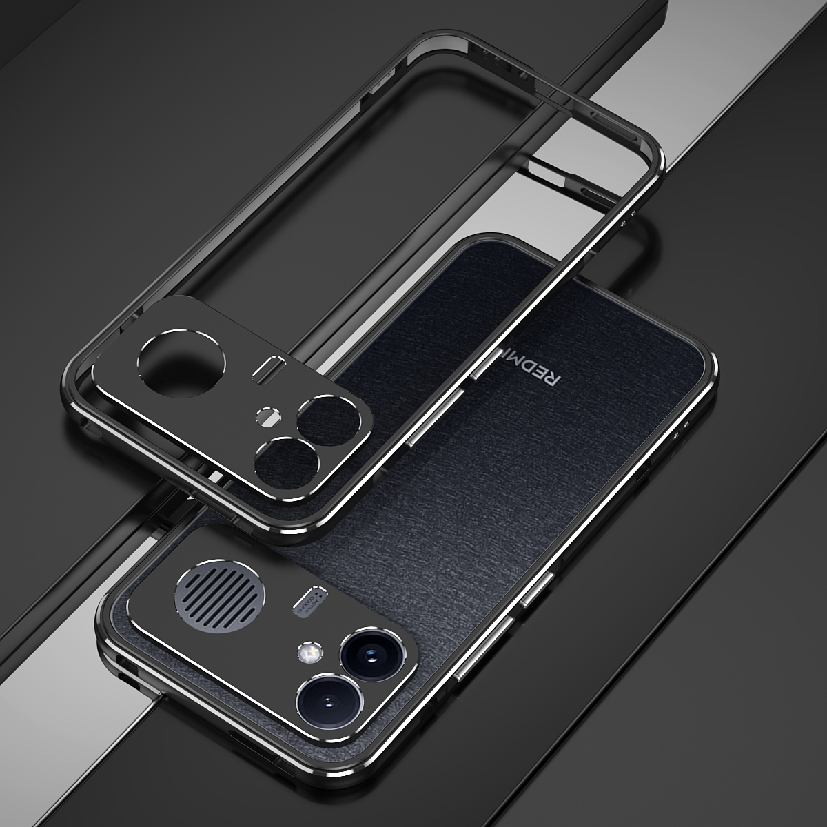 iy Aurora Sword Lens Protector Bicolor Aluminum Bumper Case for Xiaomi Redmi K90 / K80 / K70 series