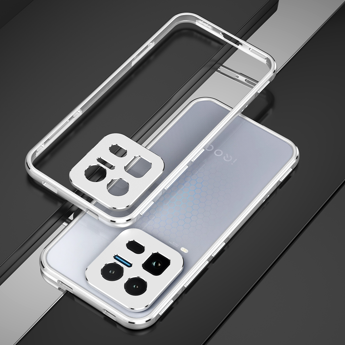 iy Aurora Sword Lens Protector Bicolor Aluminum Bumper Case for vivo iQOO 15 / 12 series