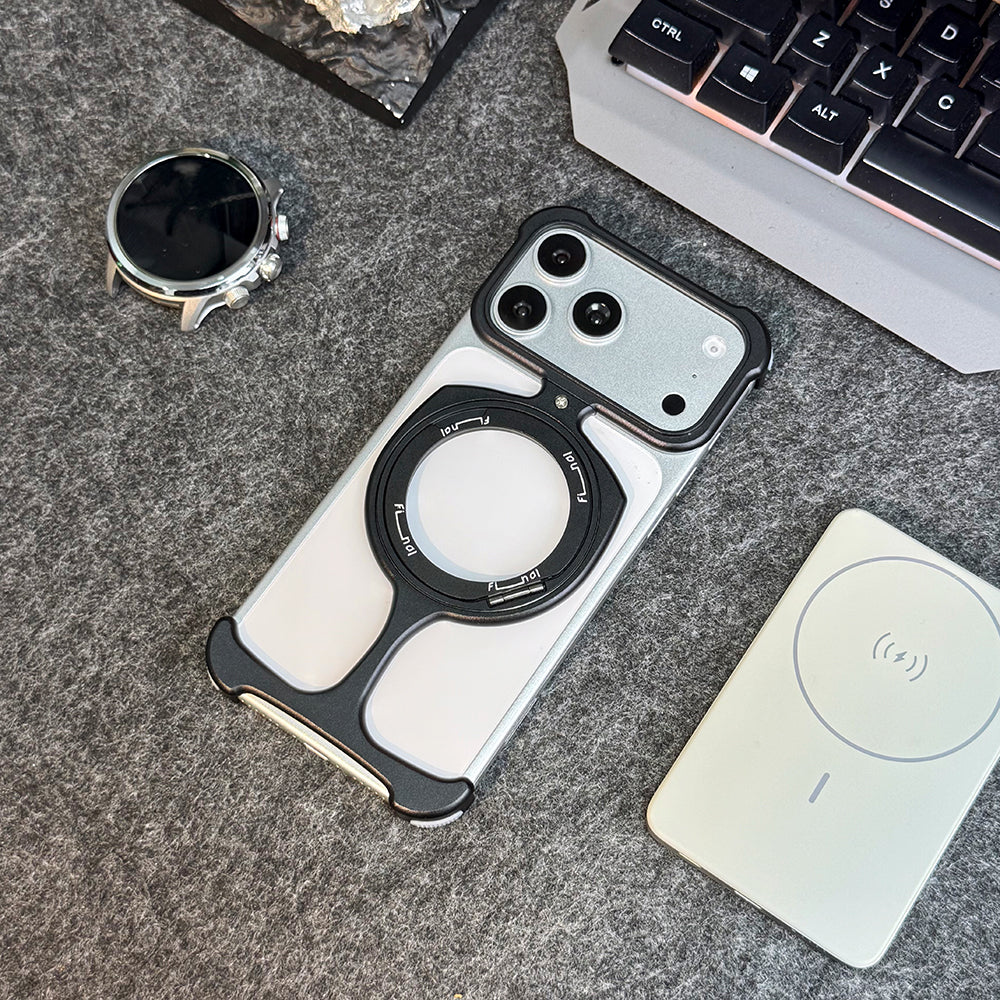 Armor King Trophy MagSafe Pivot Ring Stand Air Cushion Metal Case Cover
