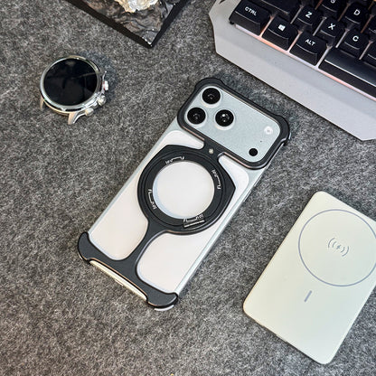 Armor King Trophy MagSafe Pivot Ring Stand Air Cushion Metal Case Cover