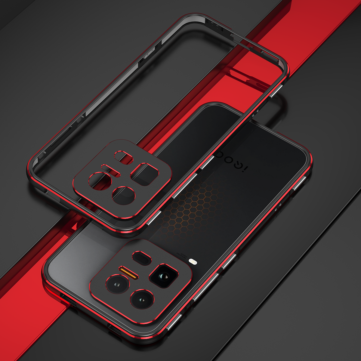 iy Aurora Sword Lens Protector Bicolor Aluminum Bumper Case for vivo iQOO 15 / 12 series