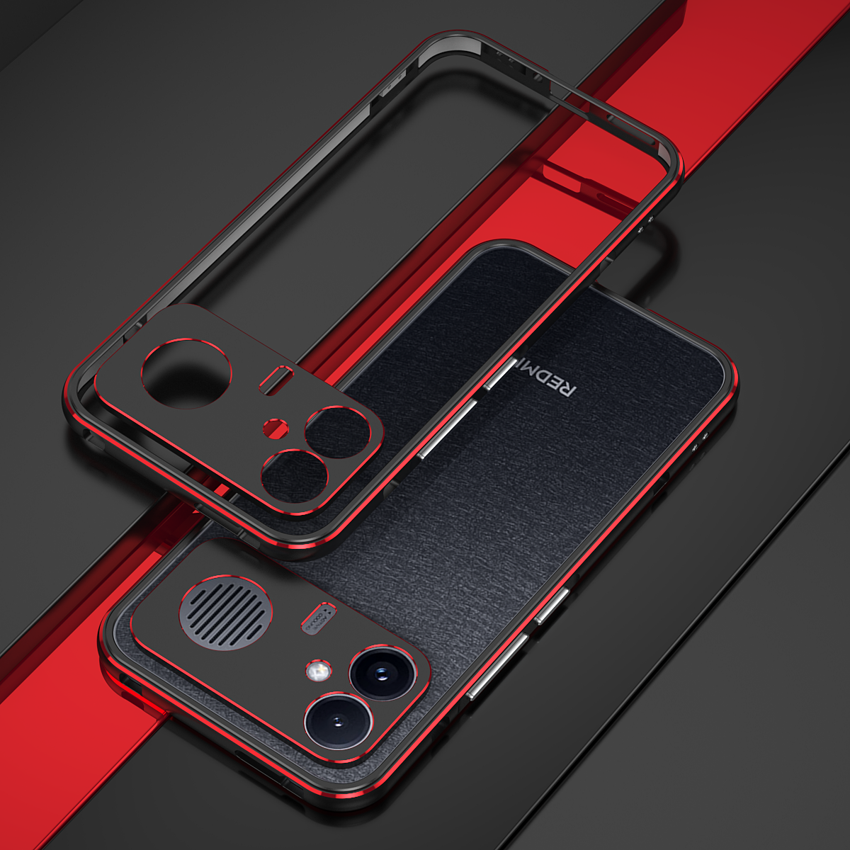 iy Aurora Sword Lens Protector Bicolor Aluminum Bumper Case for Xiaomi Redmi K90 / K80 / K70 series