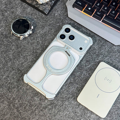 Armor King Trophy MagSafe Pivot Ring Stand Air Cushion Metal Case Cover