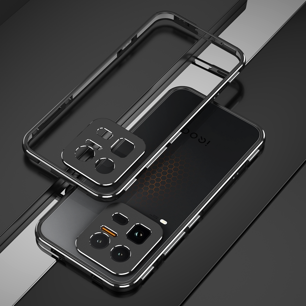 iy Aurora Sword Lens Protector Bicolor Aluminum Bumper Case for vivo iQOO 15 / 12 series