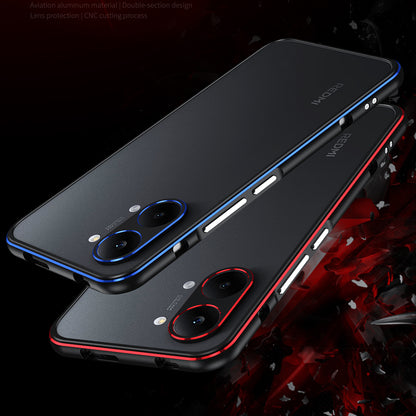 iy Aurora Sword Lens Protector Bicolor Aluminum Bumper Case for Xiaomi Redmi Turbo series Phones