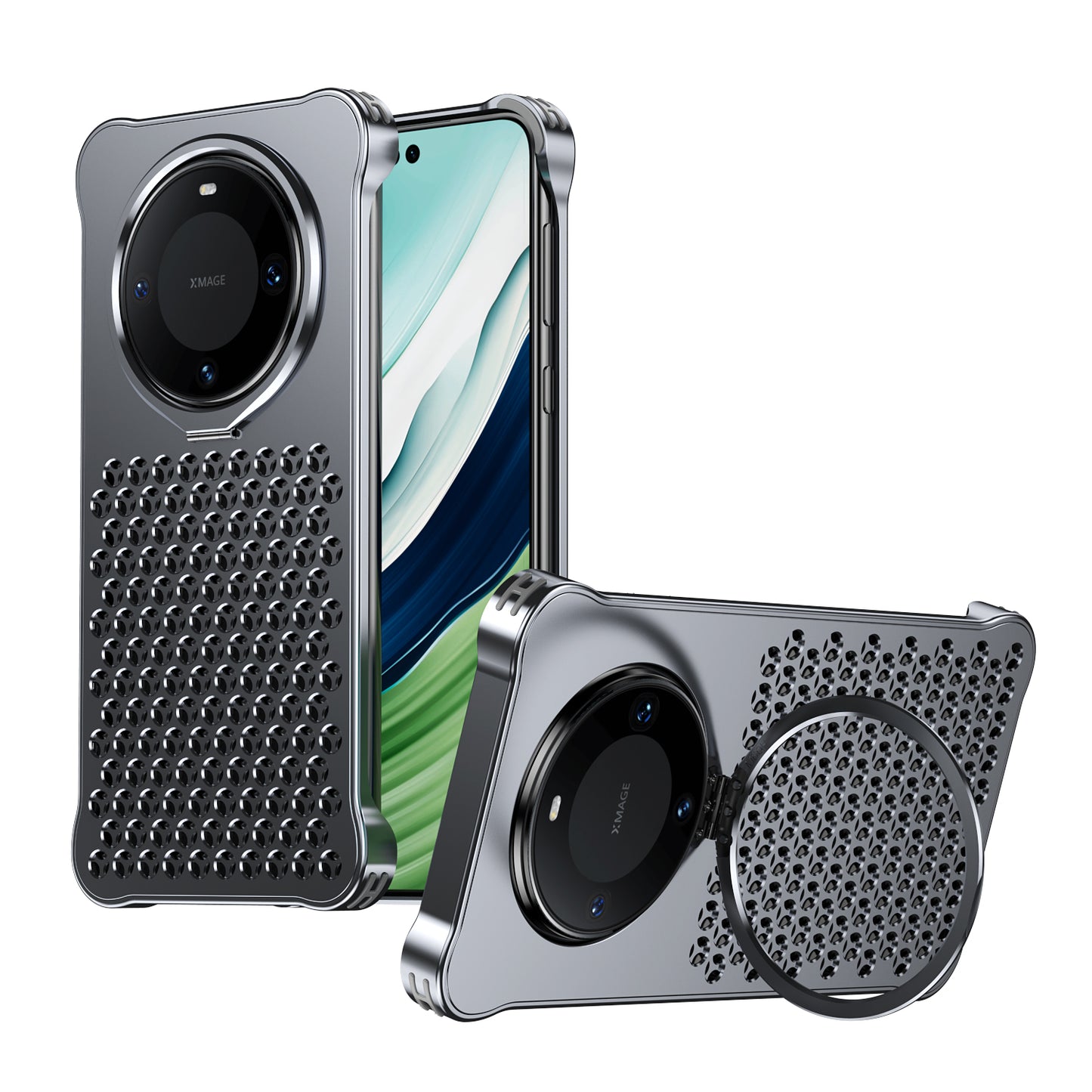 Armor King Lens Kickstand Heat Dissipation Metal Case Cover