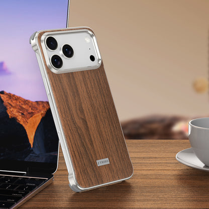 Armor King MagSafe Walnut Wood Back Bezel-less Metal Case Cover
