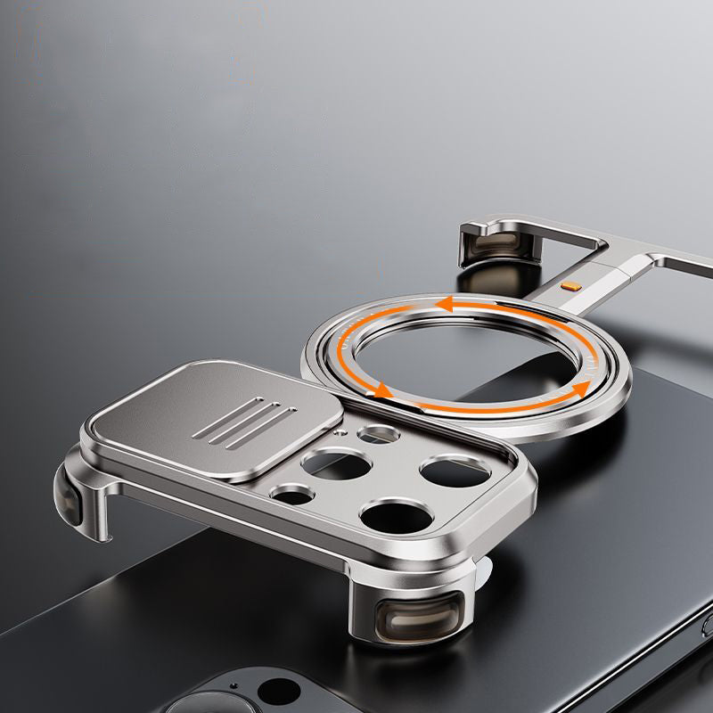 Oatsbasf Hidden π MagSafe Pivot Ring Stand Air Cushion Metal Case Cover