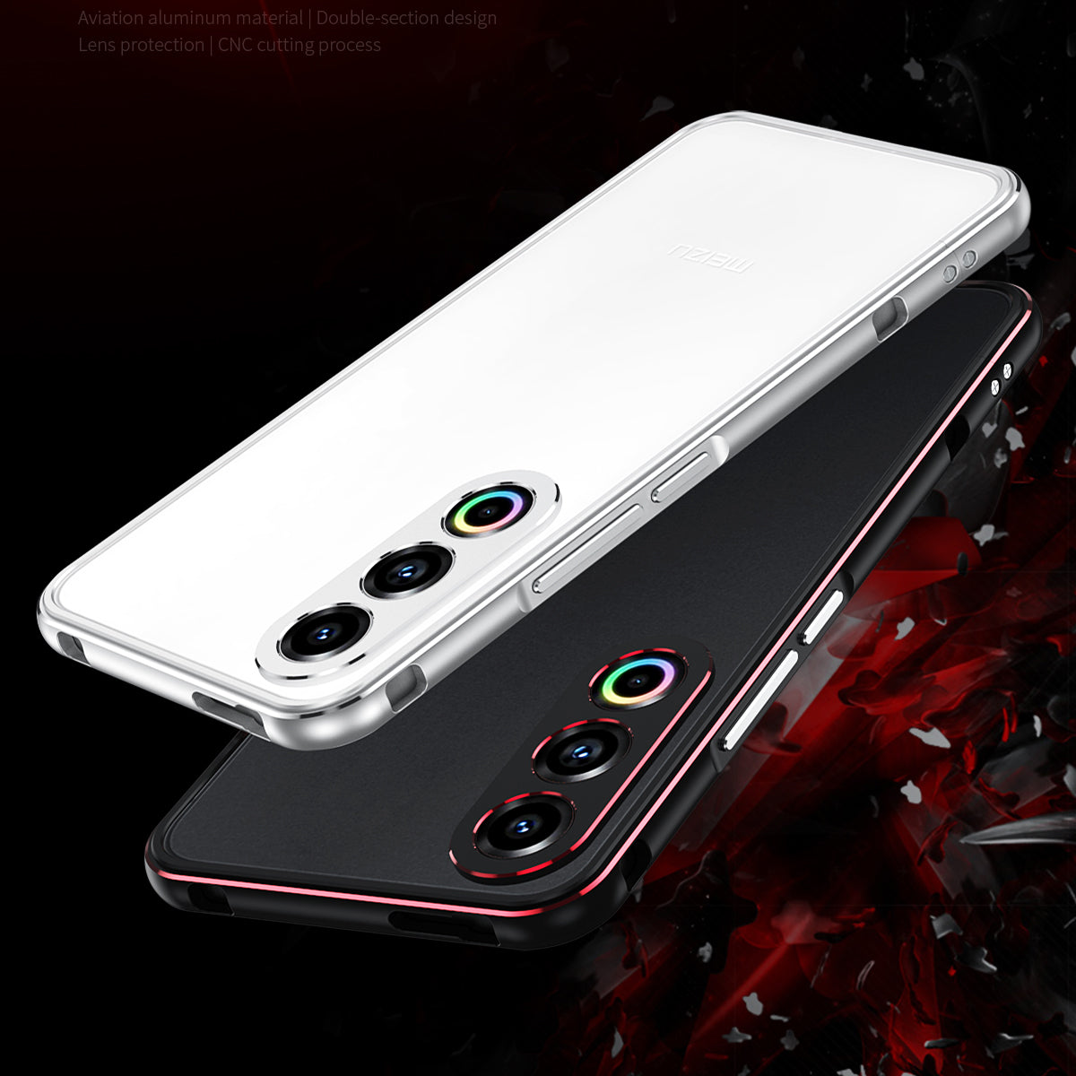 iy Aurora Sword Lens Protector Bicolor Aluminum Bumper Case for Meizu 21