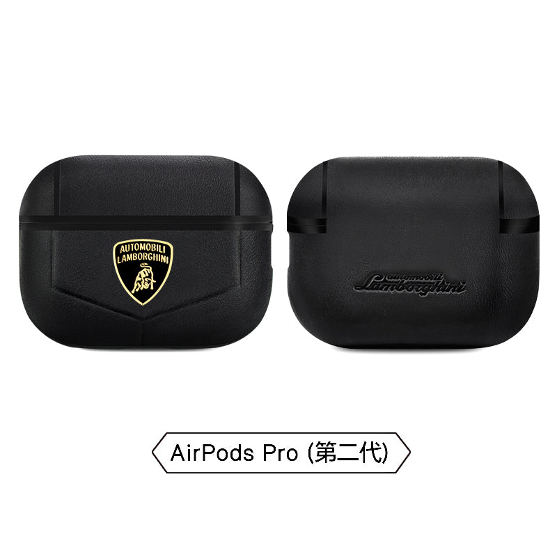 Lamborghini Genuine Leather Apple AirPods Case Cover