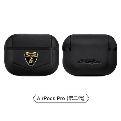 Lamborghini Genuine Leather Apple AirPods Case Cover