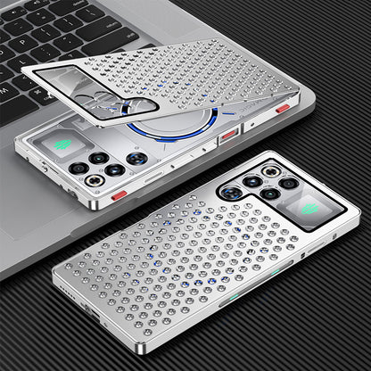 Kylin Armor Elastic Buckle Heat Dissipation Metal Case Cover for ZTE | nubia Smartphones