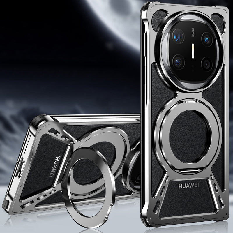 Armor King X Bracket MagSafe Pivot Ring Stand Air Cushion Metal Case Cover