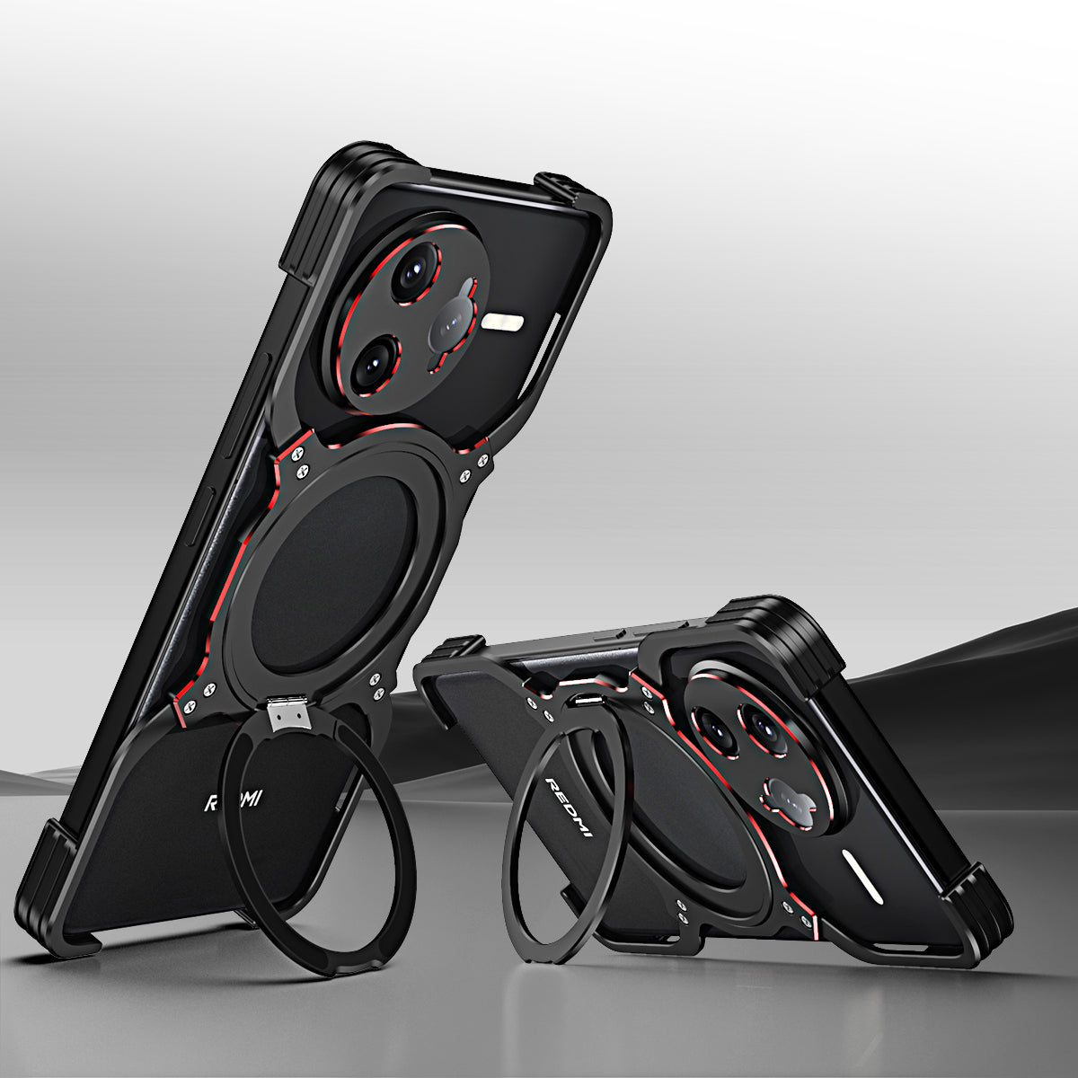 iy Bicolor MagSafe Pivot Ring Stand Case Cover with Lens Protector