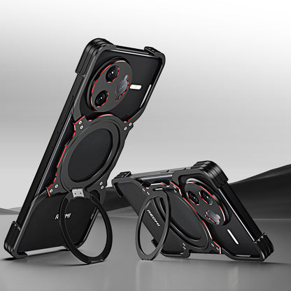 iy Bicolor MagSafe Pivot Ring Stand Case Cover with Lens Protector