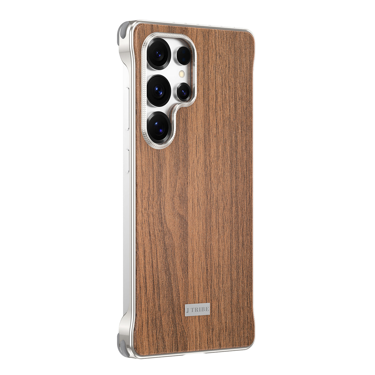 Armor King MagSafe Walnut Wood Back Bezel-less Metal Case Cover