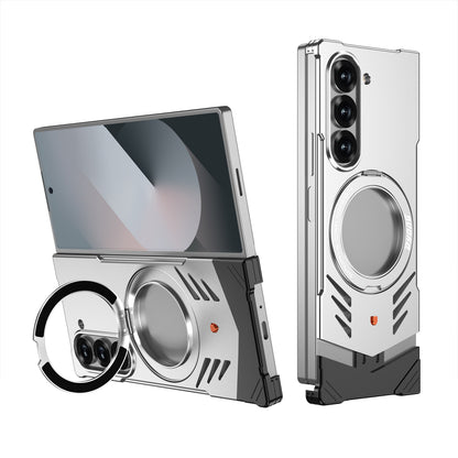 Armor King Supercar MagSafe Pivot Ring Stand Elastic Buckle Frameless Metal Case Cover