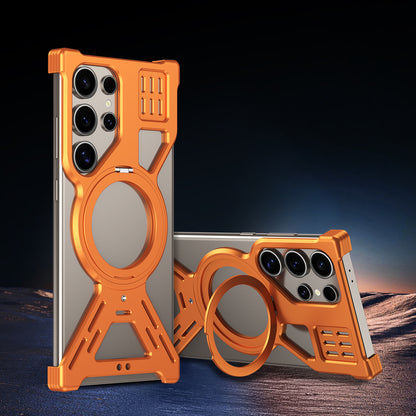Armor King Warframe MagSafe Pivot Ring Stand Air Cushion Metal Case Cover