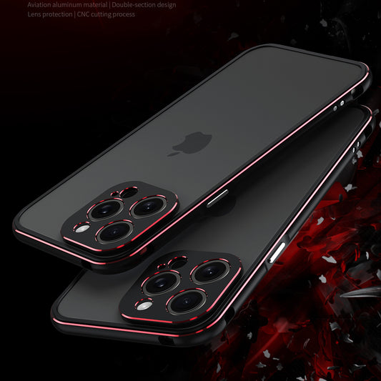 iy Aurora Sword Lens Protector Bicolor Aluminum Bumper Case for Apple iPhone 15 series