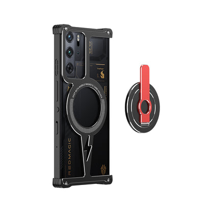 iy Bicolor Thor MagSafe Air Cushion Shockproof Kickstand Metal Case Cover